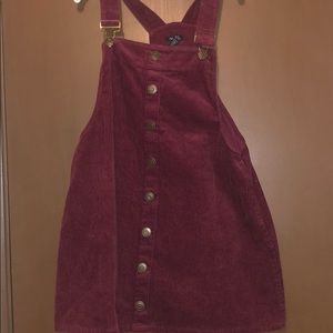Maroon Corduroy Dress